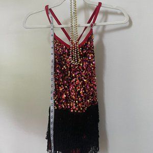 Fun flapper style figure skating dress adults xxs or girls 14